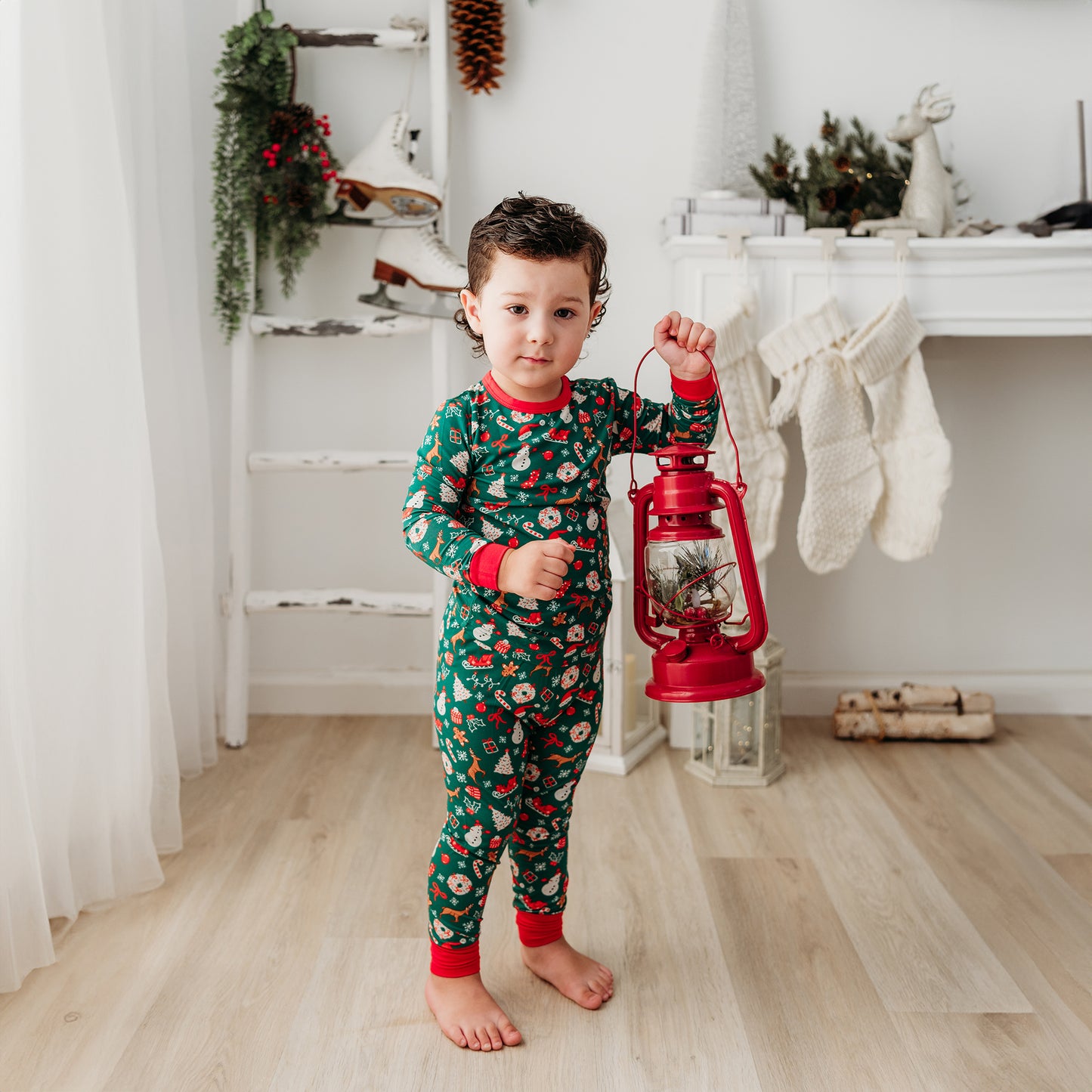 Children's Christmas Pajama Set | Soft & Merry Sleepwear In Green | 2024