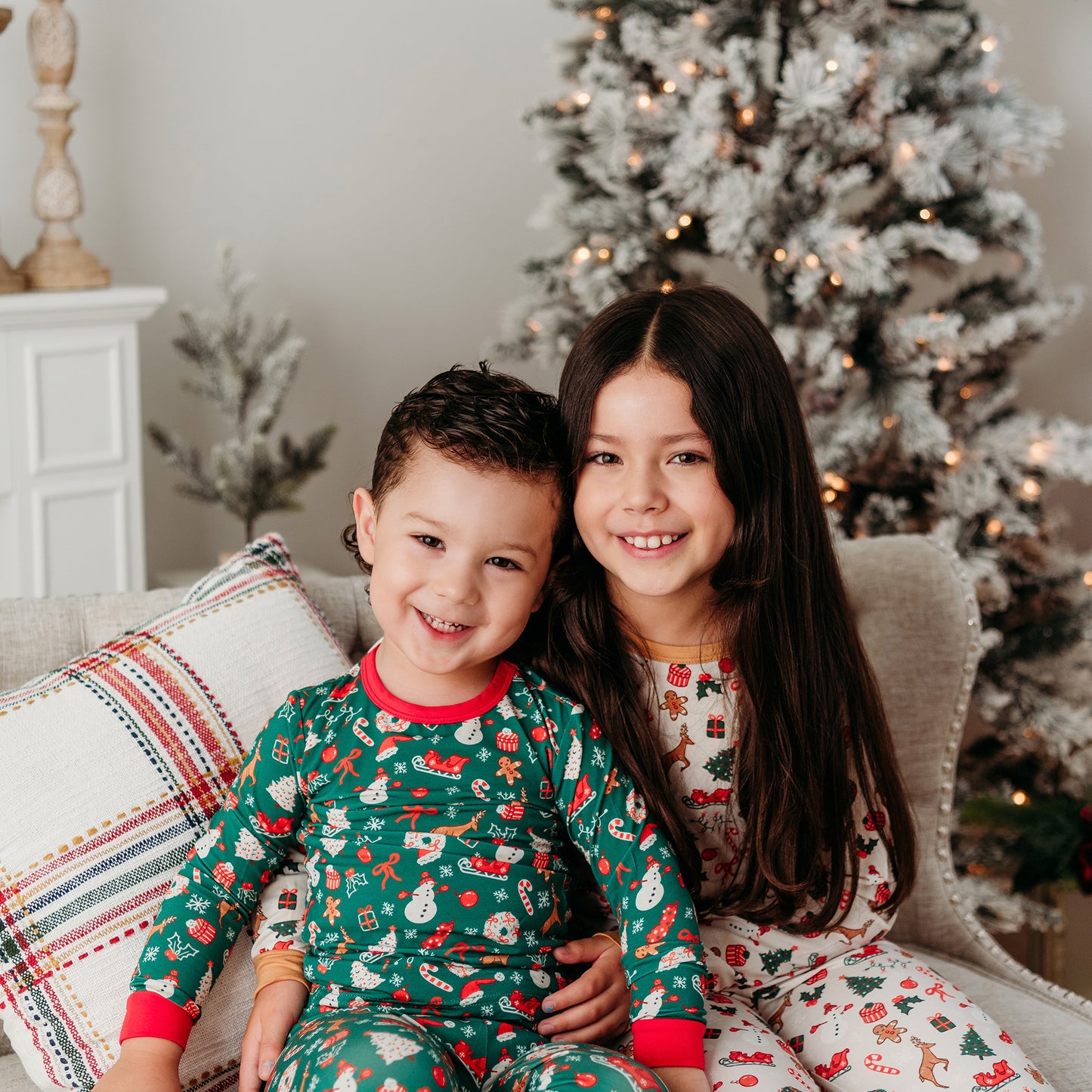 Children's Christmas Pajama Set | Soft & Merry Sleepwear In Green | 2024