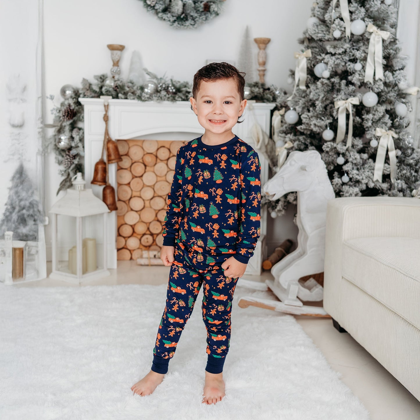 Children's Christmas Pajama Set | Soft & Merry Sleepwear In Blue | 2025 - Apostle Living Inc