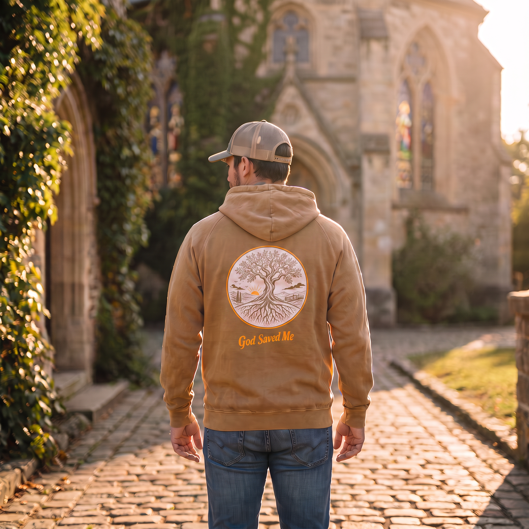 Olive Tree Hoodie: 100% ring-spun cotton