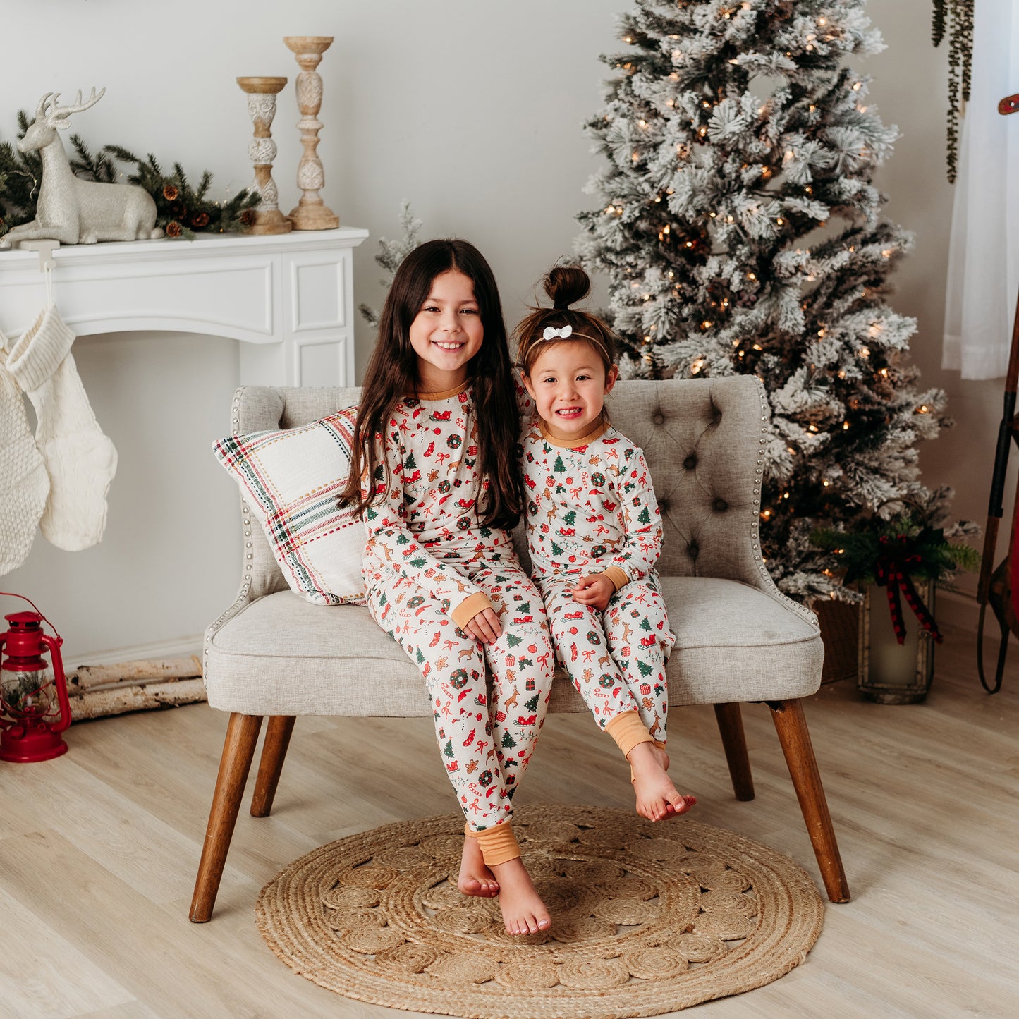Children's Christmas Pajama Set | Soft & Merry Sleepwear In Ivory | 2024