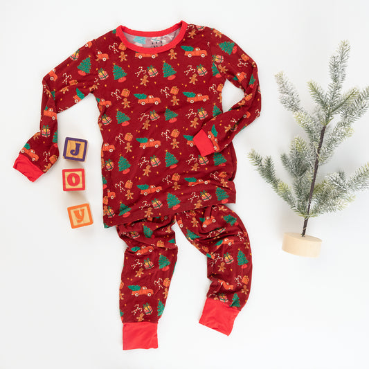 Children's Christmas Pajama Set | Soft & Merry Sleepwear In Red | 2025
