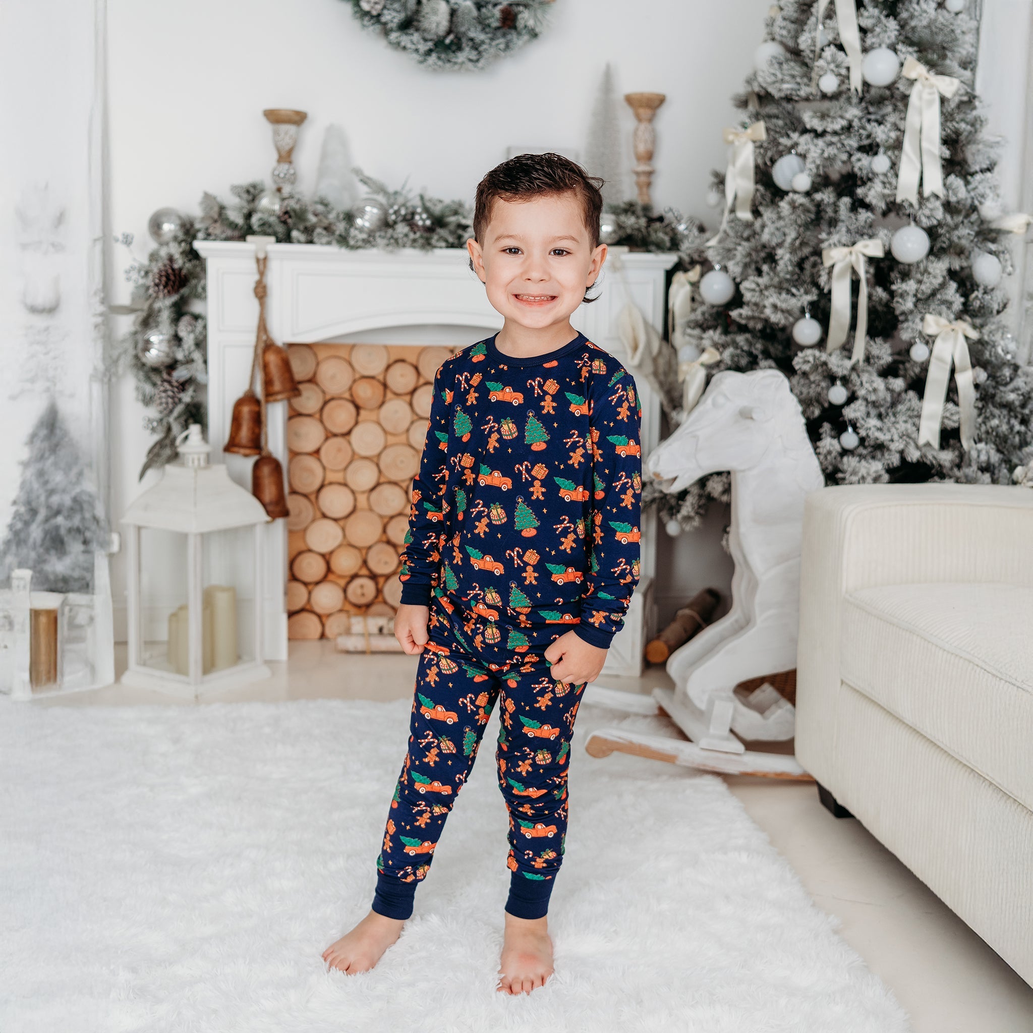 Children's Christmas Pajama Set | Soft & Merry Sleepwear In Blue | 2025 - Apostle Living Inc