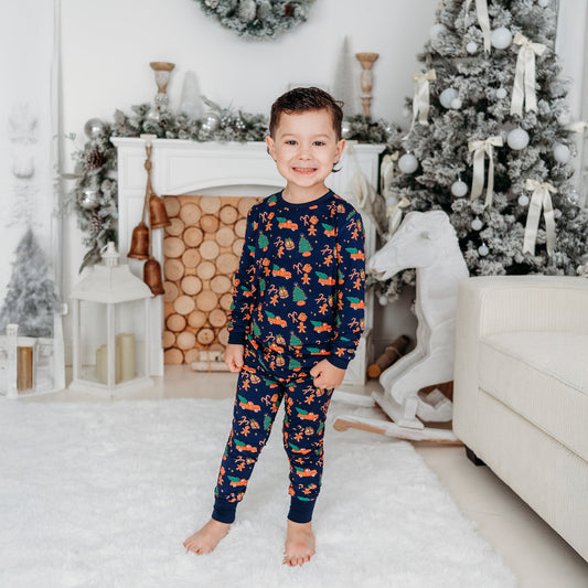 Children's Christmas Pajama Set | Soft & Merry Sleepwear In Blue | 2025 - Apostle Living Inc