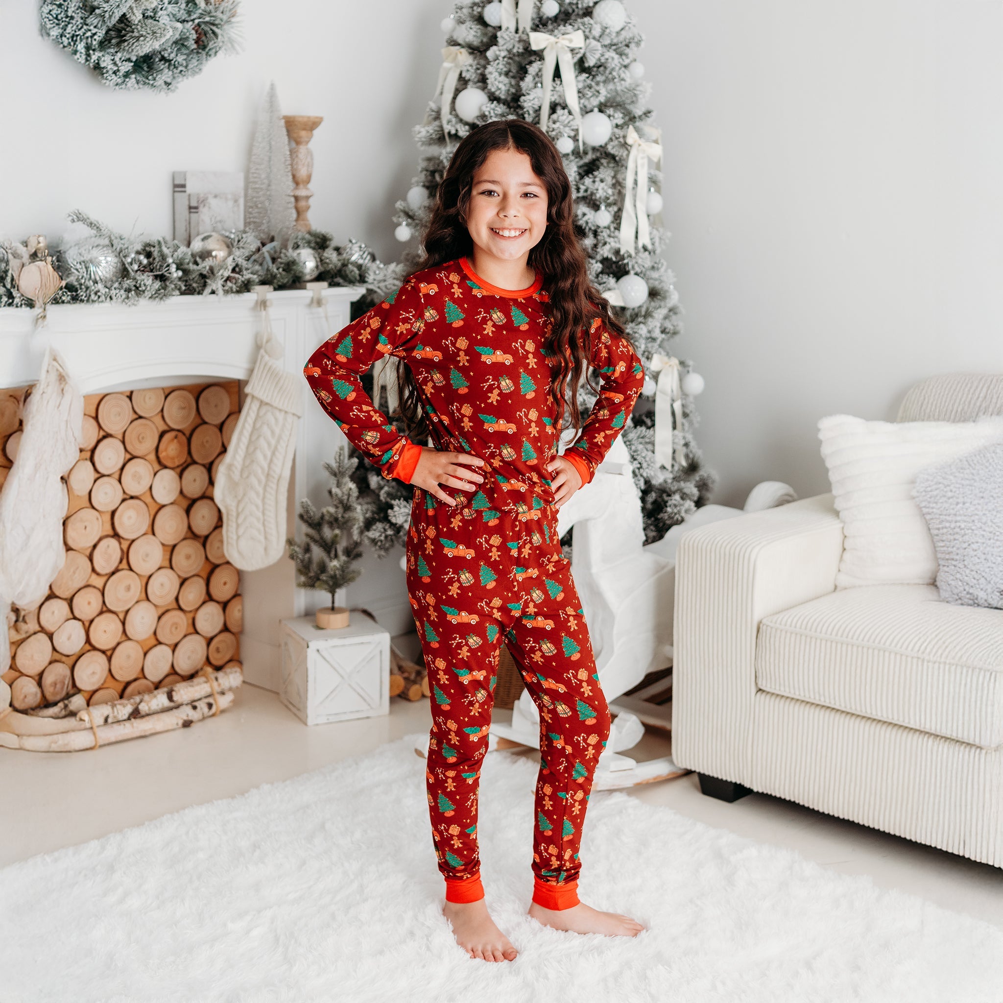 Children's Christmas Pajama Set | Soft & Merry Sleepwear In Red | 2025 - Apostle Living Inc