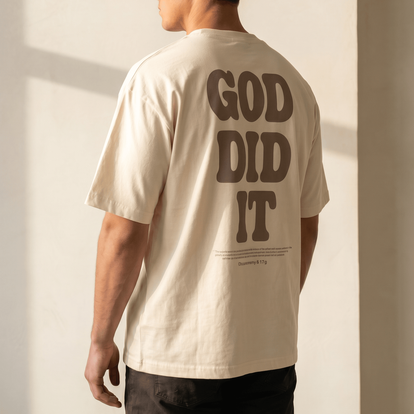 God Did It - Oversized Tee: 100% ring-spun cotton - Apostle Living Inc