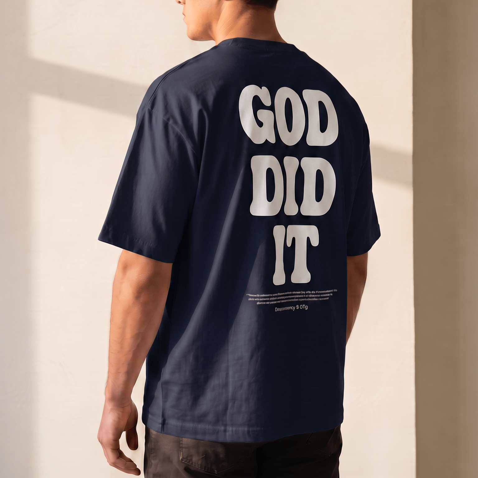 God Did It - Oversized Tee: 100% ring-spun cotton - Apostle Living Inc