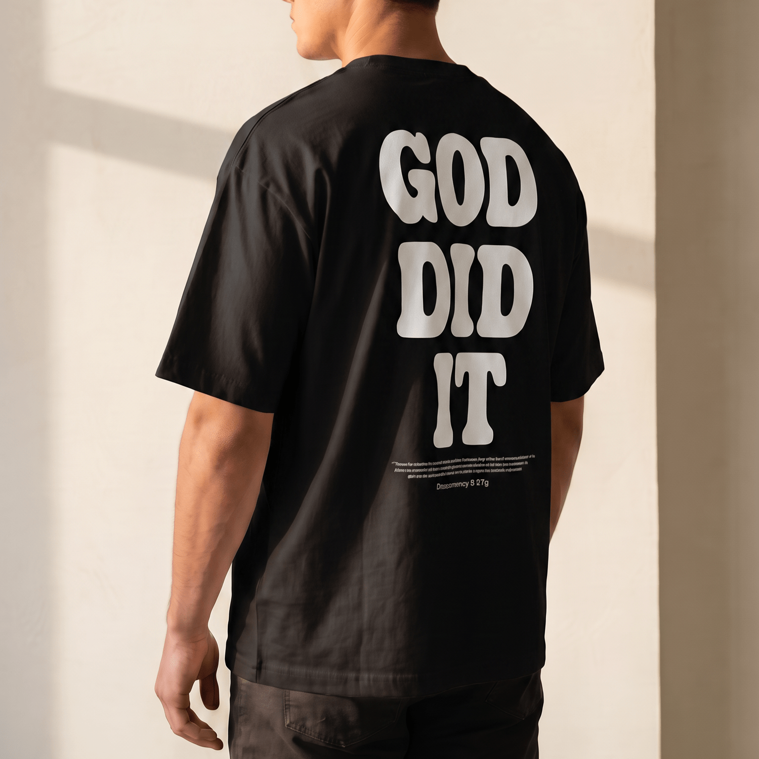 God Did It - Oversized Tee: 100% ring-spun cotton - Apostle Living Inc