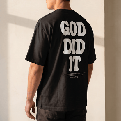 God Did It - Oversized Tee: 100% ring-spun cotton - Apostle Living Inc
