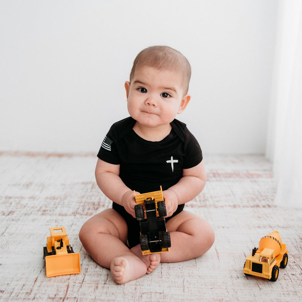 Soft & Breathable Bamboo Christian Baby Onesie – Show Faith & Freedom from Day One - Apostle Living Inc