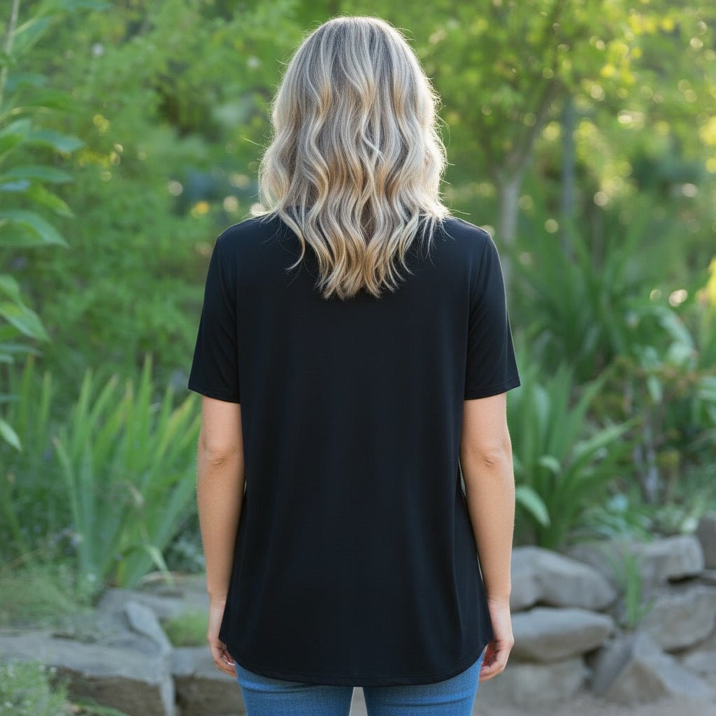 Women's Premium Lyocell V-Neck: Soft, Cool, Everyday Essential - Apostle Living Inc