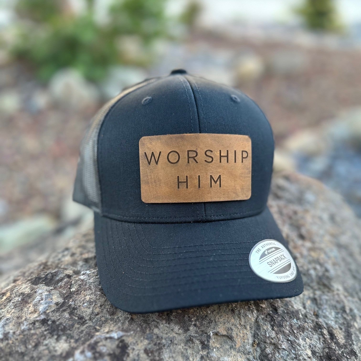 Worship Him Trucker Hat - A Daily Reminder to Worship Him. - Apostle Living Inc