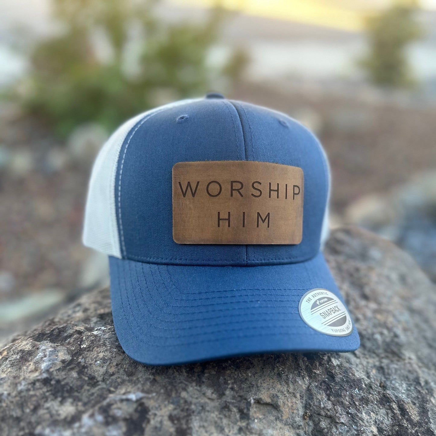 Worship Him Trucker Hat - A Daily Reminder to Worship Him. - Apostle Living Inc