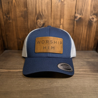 WORSHIP HIM Trucker Hat – Christian Faith Hat - Apostle Living Inc