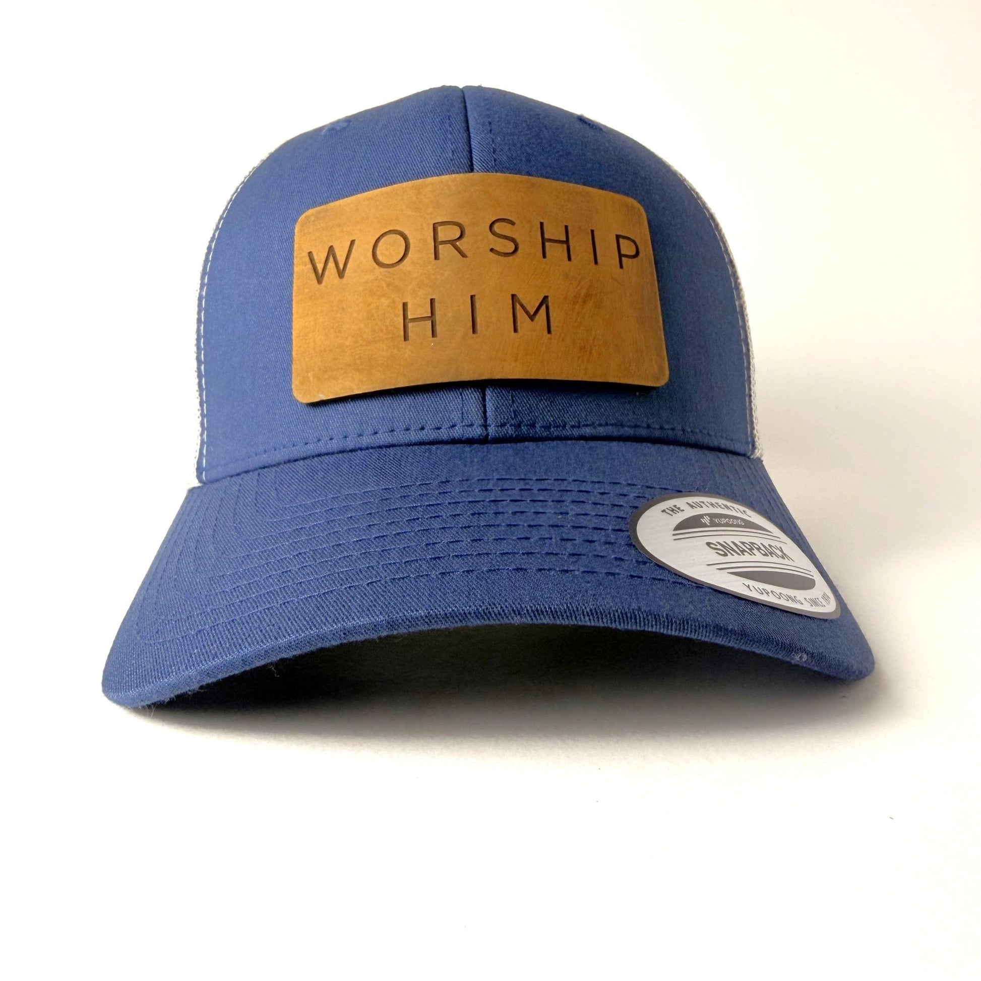 WORSHIP HIM Trucker Hat – Christian Hat - Apostle Living Inc