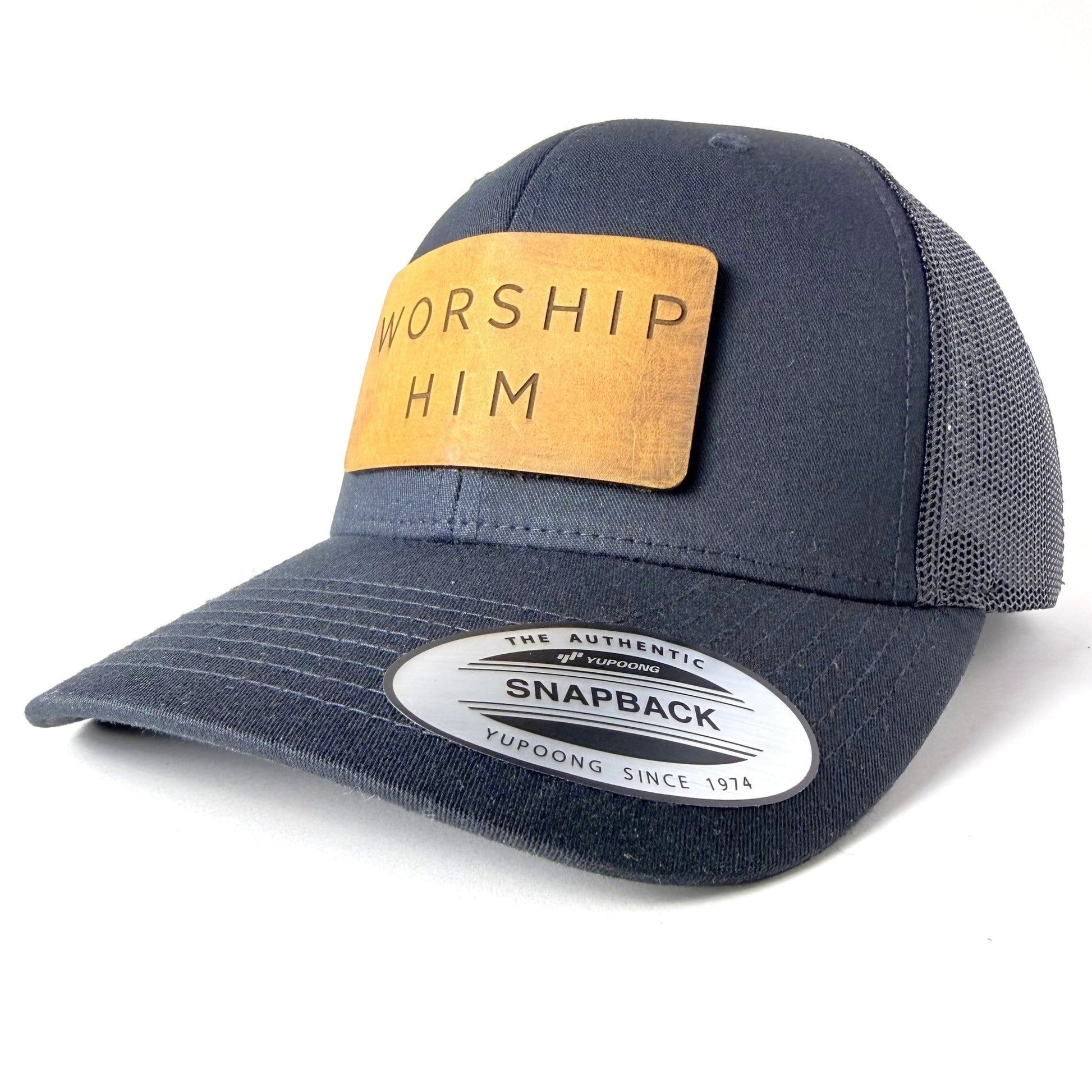 WORSHIP HIM Trucker Hat – Christian Hat - Apostle Living Inc