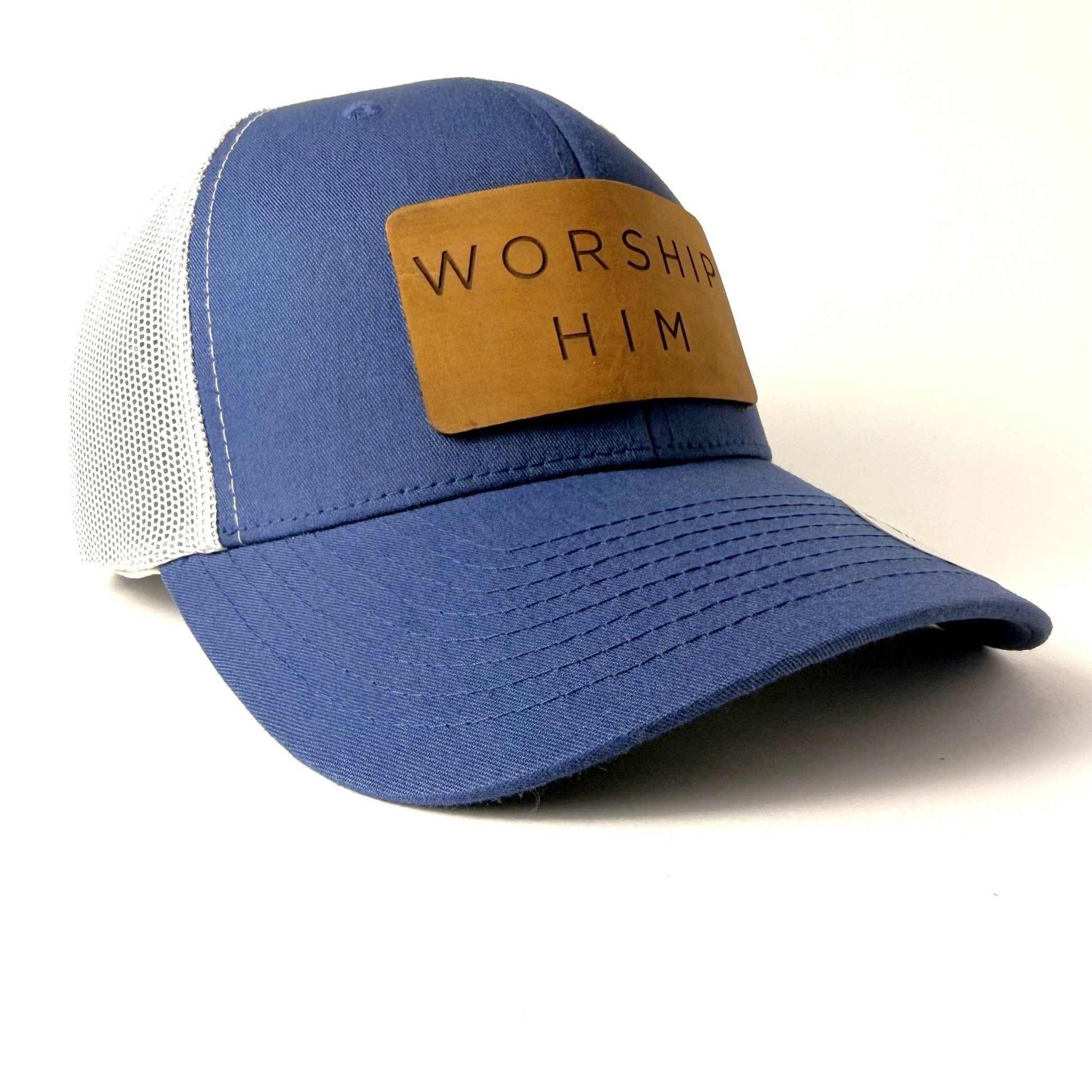 WORSHIP HIM Trucker Hat – Christian Hat - Apostle Living Inc